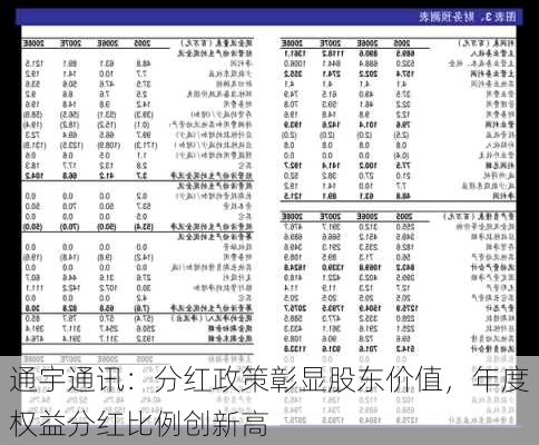 通宇通讯：分红政策彰显股东价值，年度权益分红比例创新高-第1张图片-苏希特新能源