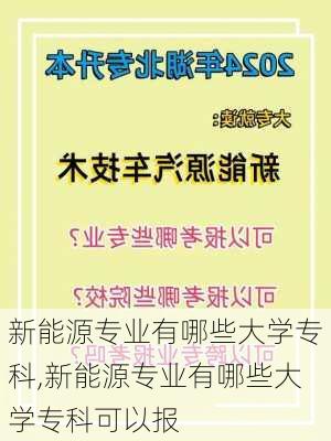 新能源专业有哪些大学专科,新能源专业有哪些大学专科可以报-第2张图片-苏希特新能源