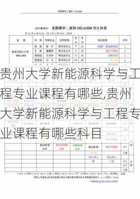 贵州大学新能源科学与工程专业课程有哪些,贵州大学新能源科学与工程专业课程有哪些科目-第3张图片-苏希特新能源