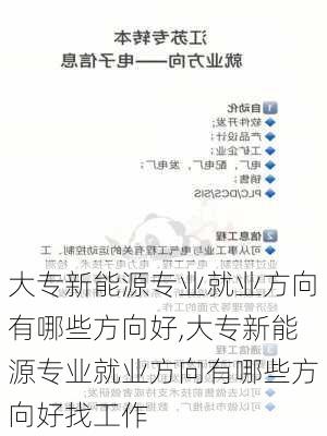 大专新能源专业就业方向有哪些方向好,大专新能源专业就业方向有哪些方向好找工作-第2张图片-苏希特新能源