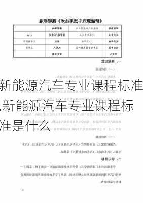 新能源汽车专业课程标准,新能源汽车专业课程标准是什么-第2张图片-苏希特新能源