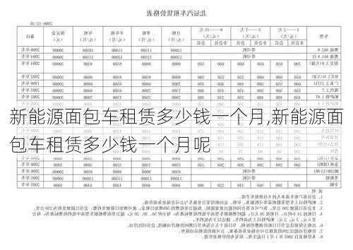 新能源面包车租赁多少钱一个月,新能源面包车租赁多少钱一个月呢