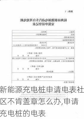 新能源充电桩申请电表社区不肯盖章怎么办,申请充电桩的电表-第3张图片-苏希特新能源