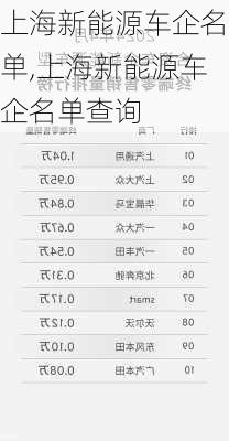 上海新能源车企名单,上海新能源车企名单查询-第2张图片-苏希特新能源