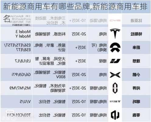 新能源商用车有哪些品牌,新能源商用车排名-第1张图片-苏希特新能源