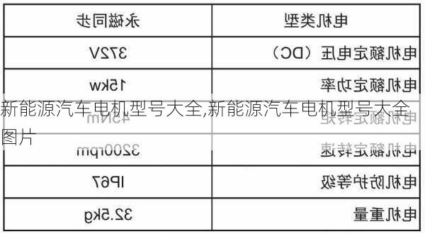 新能源汽车电机型号大全,新能源汽车电机型号大全图片-第3张图片-苏希特新能源