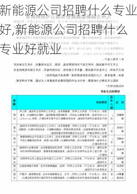 新能源公司招聘什么专业好,新能源公司招聘什么专业好就业-第1张图片-苏希特新能源