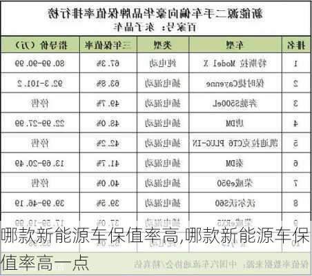 哪款新能源车保值率高,哪款新能源车保值率高一点-第2张图片-苏希特新能源