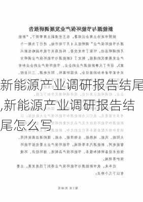 新能源产业调研报告结尾,新能源产业调研报告结尾怎么写-第2张图片-苏希特新能源