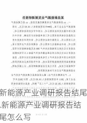 新能源产业调研报告结尾,新能源产业调研报告结尾怎么写-第3张图片-苏希特新能源