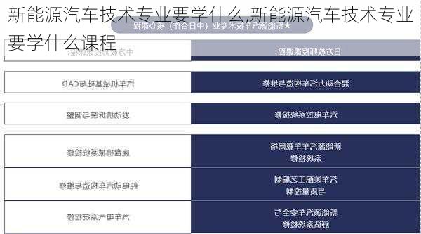 新能源汽车技术专业要学什么,新能源汽车技术专业要学什么课程-第3张图片-苏希特新能源