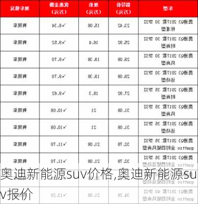 奥迪新能源suv价格,奥迪新能源suv报价-第2张图片-苏希特新能源