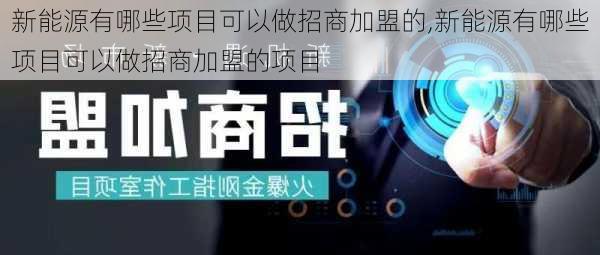 新能源有哪些项目可以做招商加盟的,新能源有哪些项目可以做招商加盟的项目