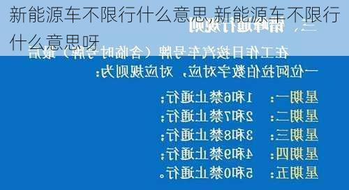 新能源车不限行什么意思,新能源车不限行什么意思呀-第1张图片-苏希特新能源