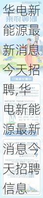 华电新能源最新消息今天招聘,华电新能源最新消息今天招聘信息-第1张图片-苏希特新能源