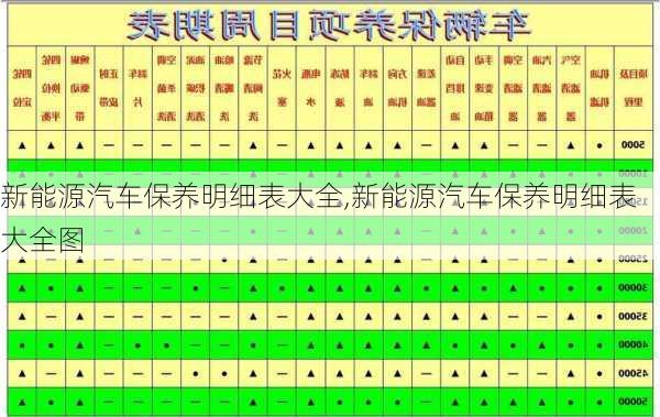 新能源汽车保养明细表大全,新能源汽车保养明细表大全图-第1张图片-苏希特新能源