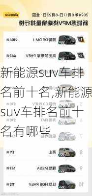 新能源suv车排名前十名,新能源suv车排名前十名有哪些-第1张图片-苏希特新能源