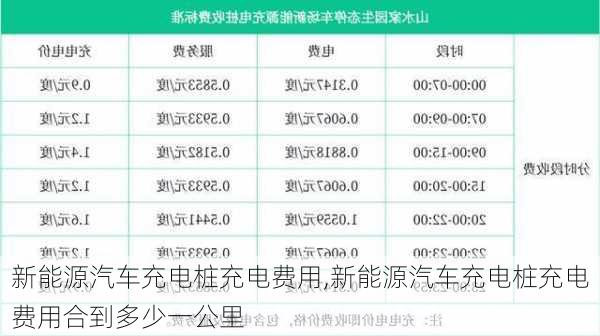 新能源汽车充电桩充电费用,新能源汽车充电桩充电费用合到多少一公里-第1张图片-苏希特新能源