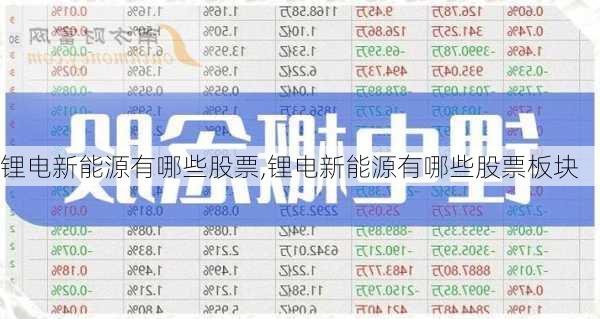 锂电新能源有哪些股票,锂电新能源有哪些股票板块-第3张图片-苏希特新能源