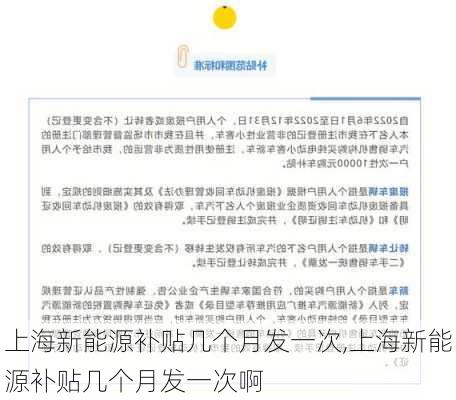 上海新能源补贴几个月发一次,上海新能源补贴几个月发一次啊-第2张图片-苏希特新能源