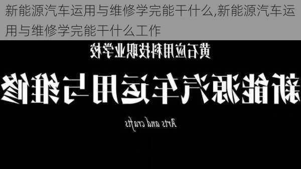 新能源汽车运用与维修学完能干什么,新能源汽车运用与维修学完能干什么工作-第3张图片-苏希特新能源