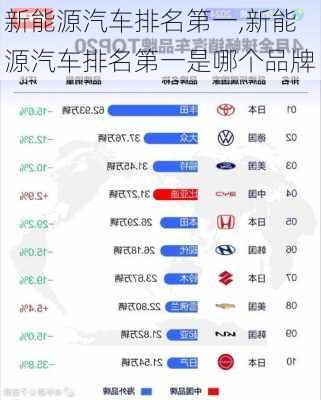 新能源汽车排名第一,新能源汽车排名第一是哪个品牌-第2张图片-苏希特新能源