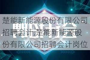 楚能新能源股份有限公司招聘会计,楚能新能源股份有限公司招聘会计岗位-第2张图片-苏希特新能源