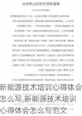 新能源技术培训心得体会怎么写,新能源技术培训心得体会怎么写范文-第1张图片-苏希特新能源