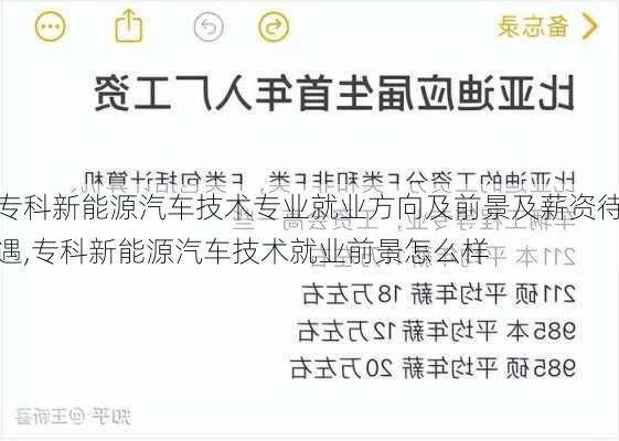 专科新能源汽车技术专业就业方向及前景及薪资待遇,专科新能源汽车技术就业前景怎么样-第1张图片-苏希特新能源