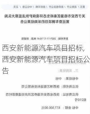 西安新能源汽车项目招标,西安新能源汽车项目招标公告-第1张图片-苏希特新能源