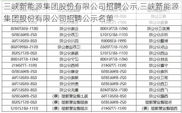 三峡新能源集团股份有限公司招聘公示,三峡新能源集团股份有限公司招聘公示名单-第3张图片-苏希特新能源