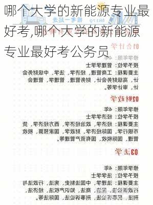 哪个大学的新能源专业最好考,哪个大学的新能源专业最好考公务员-第3张图片-苏希特新能源