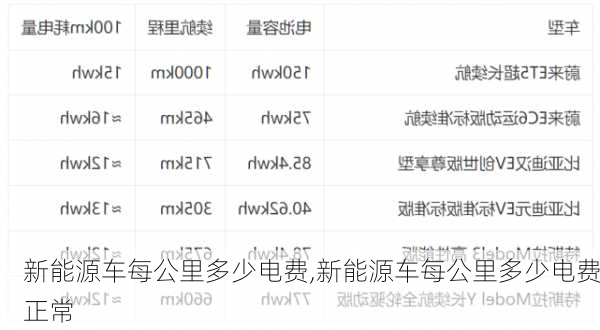 新能源车每公里多少电费,新能源车每公里多少电费正常-第3张图片-苏希特新能源
