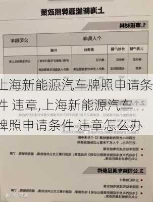 上海新能源汽车牌照申请条件 违章,上海新能源汽车牌照申请条件 违章怎么办-第2张图片-苏希特新能源