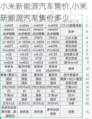 小米新能源汽车售价,小米新能源汽车售价多少-第2张图片-苏希特新能源