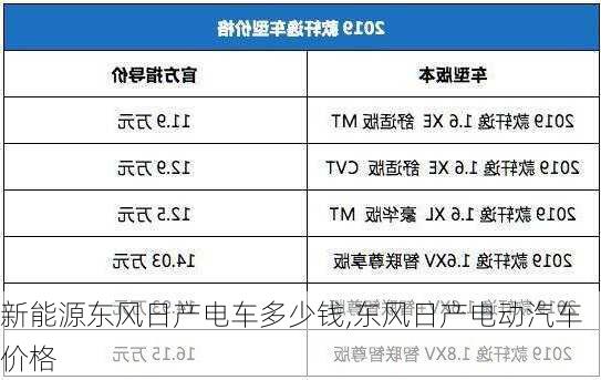 新能源东风日产电车多少钱,东风日产电动汽车价格-第3张图片-苏希特新能源