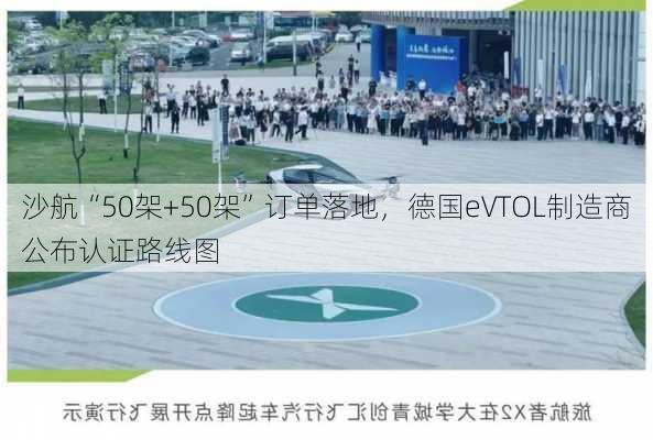 沙航“50架+50架”订单落地，德国eVTOL制造商公布认证路线图-第2张图片-苏希特新能源