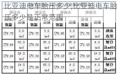 比亚迪电车胎压多少,比亚迪电车胎压多少是正常范围-第1张图片-苏希特新能源