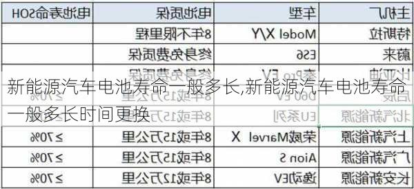 新能源汽车电池寿命一般多长,新能源汽车电池寿命一般多长时间更换-第2张图片-苏希特新能源