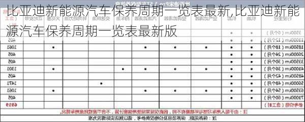 比亚迪新能源汽车保养周期一览表最新,比亚迪新能源汽车保养周期一览表最新版-第2张图片-苏希特新能源