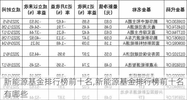 新能源基金排行榜前十名,新能源基金排行榜前十名有哪些-第1张图片-苏希特新能源