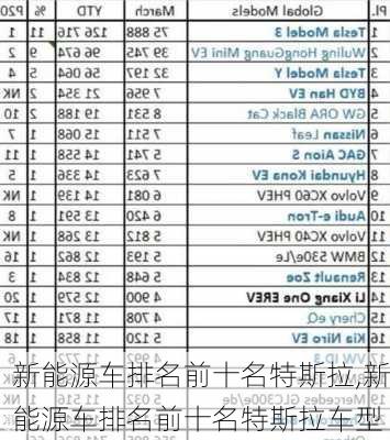 新能源车排名前十名特斯拉,新能源车排名前十名特斯拉车型-第2张图片-苏希特新能源