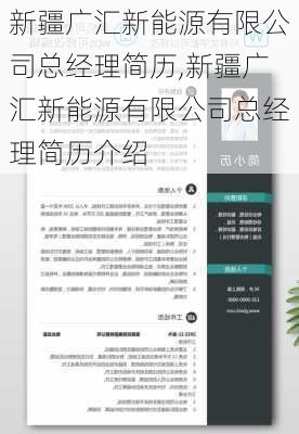 新疆广汇新能源有限公司总经理简历,新疆广汇新能源有限公司总经理简历介绍-第2张图片-苏希特新能源