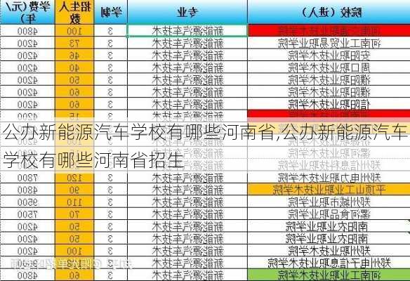 公办新能源汽车学校有哪些河南省,公办新能源汽车学校有哪些河南省招生