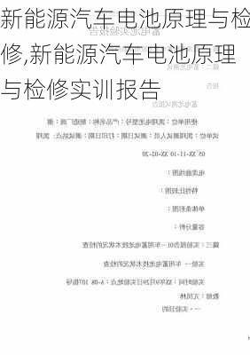 新能源汽车电池原理与检修,新能源汽车电池原理与检修实训报告-第2张图片-苏希特新能源