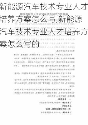 新能源汽车技术专业人才培养方案怎么写,新能源汽车技术专业人才培养方案怎么写的-第2张图片-苏希特新能源