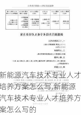 新能源汽车技术专业人才培养方案怎么写,新能源汽车技术专业人才培养方案怎么写的-第3张图片-苏希特新能源