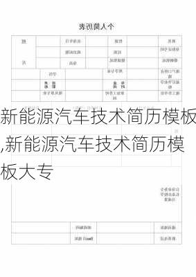 新能源汽车技术简历模板,新能源汽车技术简历模板大专-第1张图片-苏希特新能源