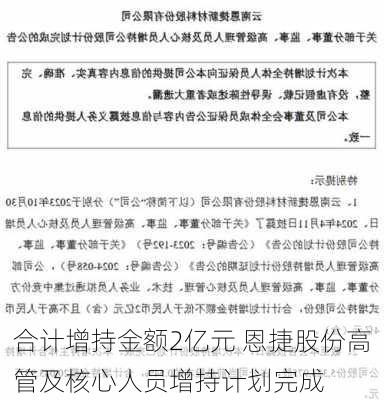 合计增持金额2亿元 恩捷股份高管及核心人员增持计划完成-第2张图片-苏希特新能源