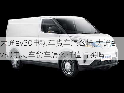 大通ev30电动车货车怎么样,大通ev30电动车货车怎么样值得买吗-第2张图片-苏希特新能源